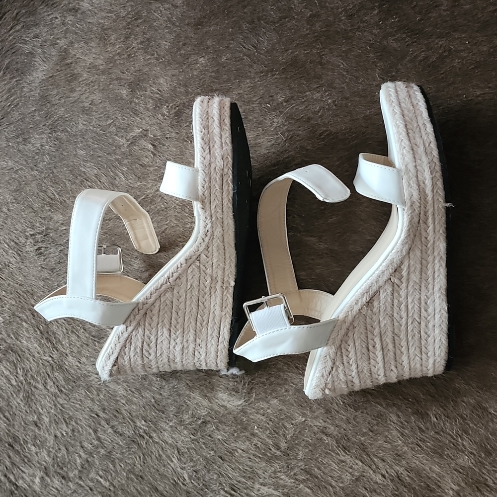 White Platform Sandals size 7